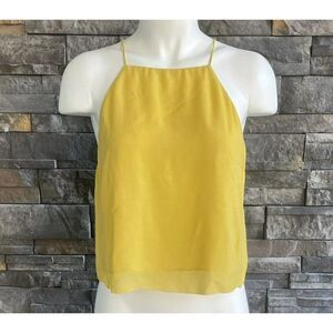 Aritizia Brand Wilfred‎ Yellow Silk Women’s Halter Size S